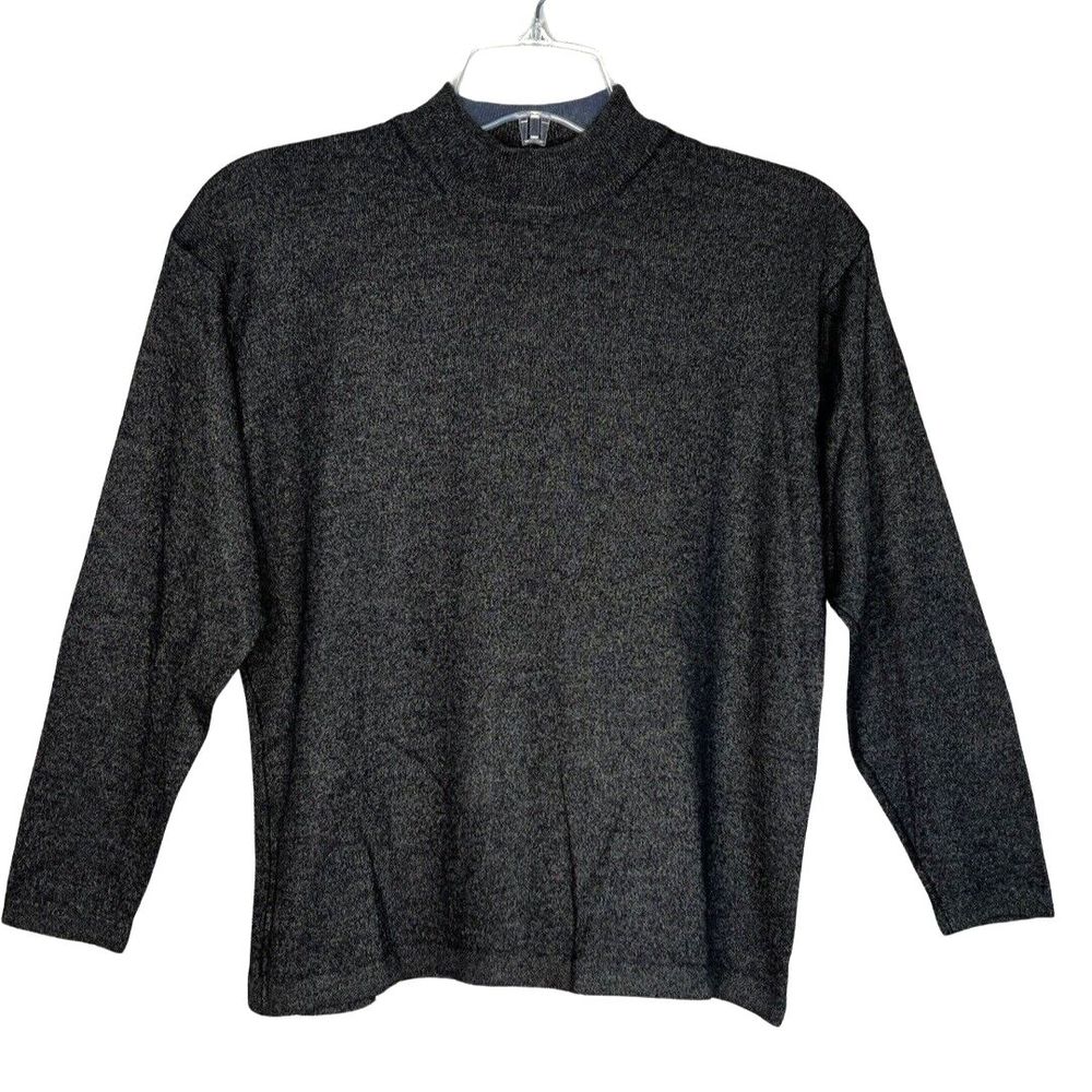 Roberto Villini Sweater Womens Medium‎ Gray Merino Wool Blend Basic Minimalist